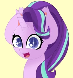 Size: 1024x1083 | Tagged: safe, artist:windykirin, character:starlight glimmer, species:pony, species:unicorn, g4, colored pupils, eye glow, female, looking at you, mare, simple background, solo