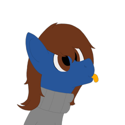 Size: 2000x2000 | Tagged: safe, artist:derpy_the_duck, oc, oc only, oc:derp, species:earth pony, species:pony, g4, blep, clothing, simple background, solo, sweater, tongue out, transparent background