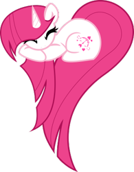 Size: 328x420 | Tagged: safe, artist:bronyxceed, character:lovestruck, species:pony, species:unicorn, g4, cute, eyes closed, female, heart pony, simple background, solo, transparent background