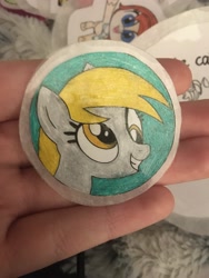 Size: 3024x4032 | Tagged: safe, artist:alilunaa, character:derpy hooves, species:pegasus, species:pony, g4, craft, diy, female, mare, sticker, traditional art