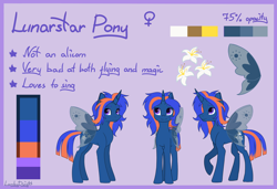 Size: 3500x2400 | Tagged: safe, artist:lambydwight, oc, oc only, oc:lunarstarpony, species:pony, g4, butterfly wings, female, mare, reference sheet, signature, solo, wings