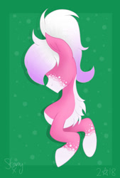 Size: 720x1064 | Tagged: safe, artist:saladstarry, oc, oc only, species:earth pony, species:pony, g4, bust, chest fluff, earth pony oc, hair over eyes, signature, solo