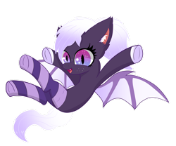 Size: 1920x1600 | Tagged: safe, artist:windykirin, oc, oc:proxi, species:bat pony, species:pony, g4, bat pony oc, bat wings, clothing, cute, female, mare, simple background, socks, transparent background, wings