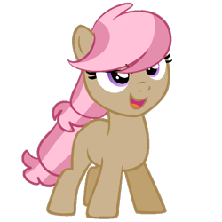 Size: 1000x1000 | Tagged: safe, artist:rubyg242, oc, oc:cinnamon apple, parent:babs seed, parent:silver spoon, species:earth pony, species:pony, g4, female, filly, magical lesbian spawn, offspring, parents:babspoon, simple background, solo, transparent background