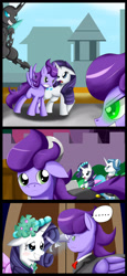 Size: 1024x2217 | Tagged: safe, artist:emeraldpony, character:fancypants, character:rarity, oc, oc:kydose, species:changeling, episode:a canterlot wedding, g4, my little pony: friendship is magic, canon x oc, comic, female, male, raridose, shipping, straight