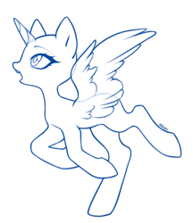 Size: 746x864 | Tagged: safe, artist:miioko, oc, oc only, species:alicorn, species:pony, g4, .psd available, alicorn oc, bald, base, horn, open mouth, simple background, solo, transparent background, wings