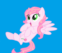 Size: 700x600 | Tagged: safe, artist:captainsnarkyninja, oc, oc:precious rose, species:pegasus, species:pony, g4, female, lying down, open mouth, pegasus oc, solo, wings