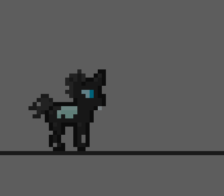 Size: 440x384 | Tagged: safe, artist:silent pone, derpibooru original, oc, oc only, oc:random thoughts, species:changeling, species:earth pony, species:pony, g4, animated, blank flank, gif, pixel art, shapeshifting, simple background, standing, transformation