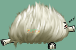 Size: 469x307 | Tagged: safe, artist:irli_and_stripes, artist:irlianafearless, artist:project76, species:earth pony, species:pony, g4, blep, cute, fast, fluffy, frog (hoof), fur, simple background, solo, tongue out, underhoof