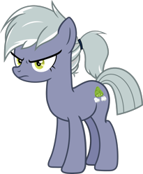 Size: 1200x1460 | Tagged: safe, artist:warszak, character:limestone pie, species:pony, g4, alternate hairstyle, angry, cute, female, limabetes, madorable, mare, ponytail, simple background, solo, transparent background, vector