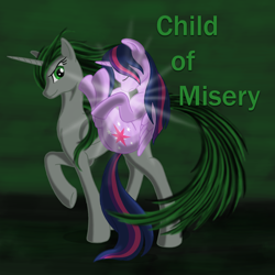 Size: 1920x1920 | Tagged: safe, artist:nebulastar985, character:twilight sparkle, character:twilight sparkle (alicorn), oc, species:alicorn, species:pony, g4, alicorn oc, ball, curled up, duo, fanfic, fanfic art, fanfic cover, female, fetal position, green mane, horn, mare, simple background, transparent background, twiball, wings