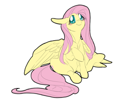 Size: 4093x3294 | Tagged: safe, artist:snspony, character:fluttershy, species:pegasus, species:pony, g4, big eyes, blushing, colored pupils, cute, shyabetes, simple background, sitting, solo, white background