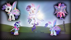 Size: 1280x720 | Tagged: safe, artist:gonzalolog, character:rarity, episode:sonic rainboom, g4, my little pony: friendship is magic, 3d, clothing, downloadable, dress, glimmer wings, gmod, makeup