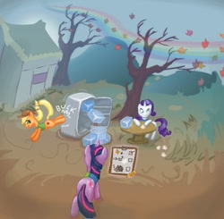 Size: 805x790 | Tagged: safe, artist:vapgames, character:applejack, character:rarity, character:twilight sparkle, checklist, derp, rainbow