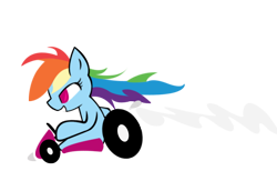 Size: 1024x705 | Tagged: safe, artist:bronyxceed, character:rainbow dash, female, go kart, solo
