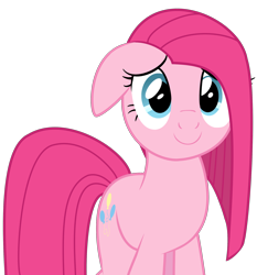 Size: 2126x2277 | Tagged: safe, artist:x-blackpearl-x, character:pinkamena diane pie, character:pinkie pie, episode:magical mystery cure, g4, my little pony: friendship is magic, cute, cuteamena, happy, simple background, smiling, transparent background, vector