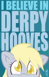 Size: 482x750 | Tagged: safe, artist:kevinbolk, character:derpy hooves, female, motivational, poster, solo, text