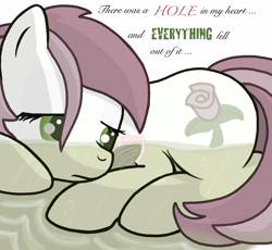 Size: 1580x1452 | Tagged: safe, artist:popprocks, character:roseluck, female, sad, solo