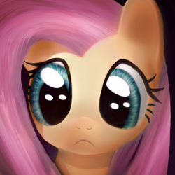 Size: 3000x3000 | Tagged: safe, artist:daedric-pony, character:fluttershy, species:pegasus, species:pony, female, head only, looking at you, sad, sad face, solo