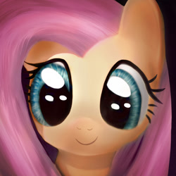 Size: 1280x1280 | Tagged: safe, artist:daedric-pony, character:fluttershy, species:pegasus, species:pony, bust, cute, portrait, shyabetes, smiling