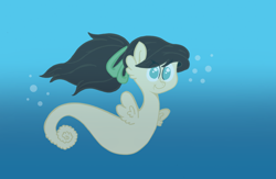 Size: 3523x2297 | Tagged: safe, artist:iguana14, species:sea pony, ponified, princess melody, shoo be doo, solo, the little mermaid, underwater