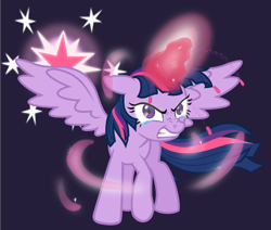 Size: 1363x1157 | Tagged: safe, artist:mangaka-girl, character:twilight sparkle, character:twilight sparkle (alicorn), species:alicorn, species:pony, angry, crying, female, glowing eyes, looking at you, magic, mare, rage, solo