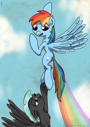 Size: 1555x2200 | Tagged: safe, artist:distoorted, character:rainbow dash, character:thunderlane