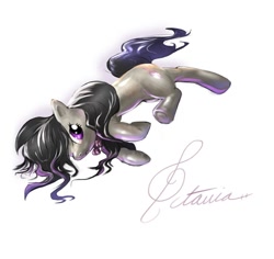 Size: 950x898 | Tagged: dead source, safe, artist:bloo-ocean, character:octavia melody, species:earth pony, species:pony, g4, clef, female, mare, on side, photoshop, simple background, solo