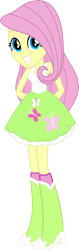 Size: 2167x6872 | Tagged: safe, artist:strumfreak, character:fluttershy, equestria girls:equestria girls, g4, my little pony: equestria girls, my little pony:equestria girls, absurd resolution, boots, clothing, female, hands behind back, happy, high heel boots, shoes, simple background, skirt, smiling, solo, transparent background, vector