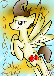Size: 744x1037 | Tagged: safe, artist:voidless-rogue, character:pound cake, species:pegasus, species:pony, adult, male, older, older pound cake, scar, stallion