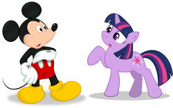Size: 9551x6000 | Tagged: safe, artist:cooltomorrowkid, character:twilight sparkle, absurd resolution, crossover, disney, mickey mouse