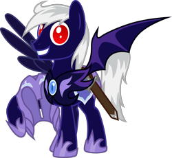 Size: 10000x9198 | Tagged: safe, artist:groxy-cyber-soul, oc, oc only, species:bat pony, species:pegasus, species:pony, absurd resolution, hybrid, night guard, simple background, solo, transparent background, vector