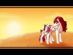 Size: 1024x768 | Tagged: safe, artist:lazyjenny, species:pony, g1, baby, baby pony, baby sugarberry, duo, filly, sugarberry, twice as fancy ponies