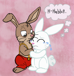 Size: 431x445 | Tagged: safe, artist:ratdust, character:angel bunny, character:habbit, species:rabbit, g1, g4, gay, male, shipping