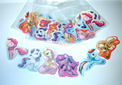 Size: 1024x717 | Tagged: safe, artist:aylastardragon, character:applejack, character:fluttershy, character:pinkie pie, character:rainbow dash, character:rarity, character:twilight sparkle, photo, sticker