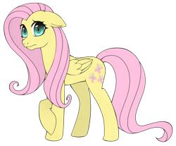 Size: 900x745 | Tagged: safe, artist:stalkerpony, character:fluttershy, species:pegasus, species:pony, female, looking at you, mare, shy, simple background, solo, transparent background