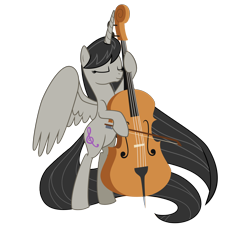 Size: 2588x2500 | Tagged: safe, artist:nianara, character:octavia melody, species:alicorn, species:pony, alicornified, cello, female, glorious cello princess, high res, long mane, long tail, musical instrument, octacorn, race swap, solo