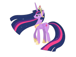 Size: 3333x2500 | Tagged: safe, artist:nianara, character:twilight sparkle, character:twilight sparkle (alicorn), species:alicorn, species:pony, big crown thingy, female, high res, hilarious in hindsight, hoof shoes, jewelry, mare, peytral, princess twilight 2.0, regalia, simple background, solo, transparent background, ultimate twilight