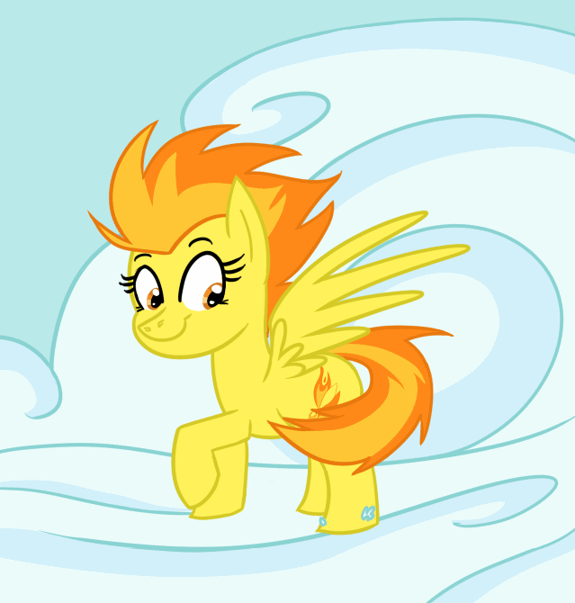Size: 639x670 | Tagged: safe, artist:ask-mlpspitfire, artist:okiedokielokie, artist:victobious, character:spitfire, species:pegasus, species:pony, g4, :t, adorkable, animated, ask-mlpspitfire, behaving like a dog, chasing own tail, cloud, cloudy, cute, cutefire, dork, female, good trick, looking back, mare, raised hoof, raised leg, smiling, solo, spinning, spread wings, trotting, trotting in place, walking on clouds, wings