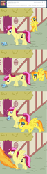 Size: 639x2341 | Tagged: safe, artist:okiedokielokie, character:spitfire, oc, ask-mlpspitfire, comic, goggles, sneaking, tumblr