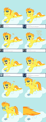 Size: 1278x3350 | Tagged: safe, artist:okiedokielokie, character:rainbow dash, character:spitfire, ship:spitdash, ask-mlpspitfire, cloud, comic, female, goggles, lesbian, shipping, tumblr