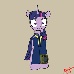 Size: 1800x1800 | Tagged: safe, artist:s8ansglory, character:twilight sparkle, crossover, fallout 3, female, solo