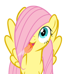Size: 1280x1482 | Tagged: safe, artist:umbra-neko, character:fluttershy, cute, female, hair over one eye, licking, licking ponies, screen, shyabetes, simple background, solo, transparent background, vector