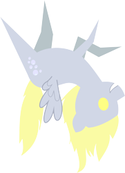 Size: 2134x2944 | Tagged: safe, artist:demonreapergirl, character:derpy hooves, species:pegasus, species:pony, clothing, cutie mark, female, grin, high res, hooves, lineless, mare, pointy ponies, simple background, smiling, solo, spread wings, transparent background, underwear, wings