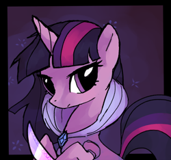 Size: 1000x934 | Tagged: safe, artist:aaplepieeru, character:twilight sparkle, female, gem, jewelry, necklace, solo
