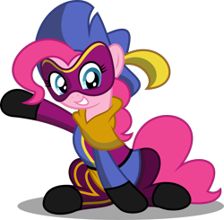 Size: 6121x6000 | Tagged: safe, artist:cooltomorrowkid, character:pinkie pie, absurd resolution, clopin trouillefou, clothing, costume, crossover, female, gypsy pie, hunchback of notre dame, mask, solo