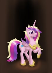 Size: 723x1023 | Tagged: safe, artist:steamroller988, character:princess cadance, species:alicorn, species:pony, g4, female, mare, messy mane, raised hoof, solo