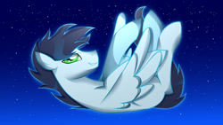 Size: 1600x900 | Tagged: safe, artist:sparkle-bubba, character:soarin', falling, male, solo