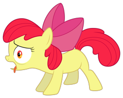 Size: 3746x3000 | Tagged: safe, artist:ready2fail, character:apple bloom, species:earth pony, species:pony, bleh, disgusted, female, filly, simple background, solo, tongue out, transparent background, vector