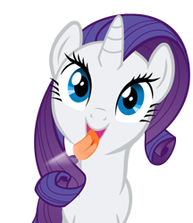 Size: 1280x1482 | Tagged: safe, artist:umbra-neko, character:rarity, female, fourth wall, licking, licking ponies, screen, simple background, solo, tongue out, transparent background, vector